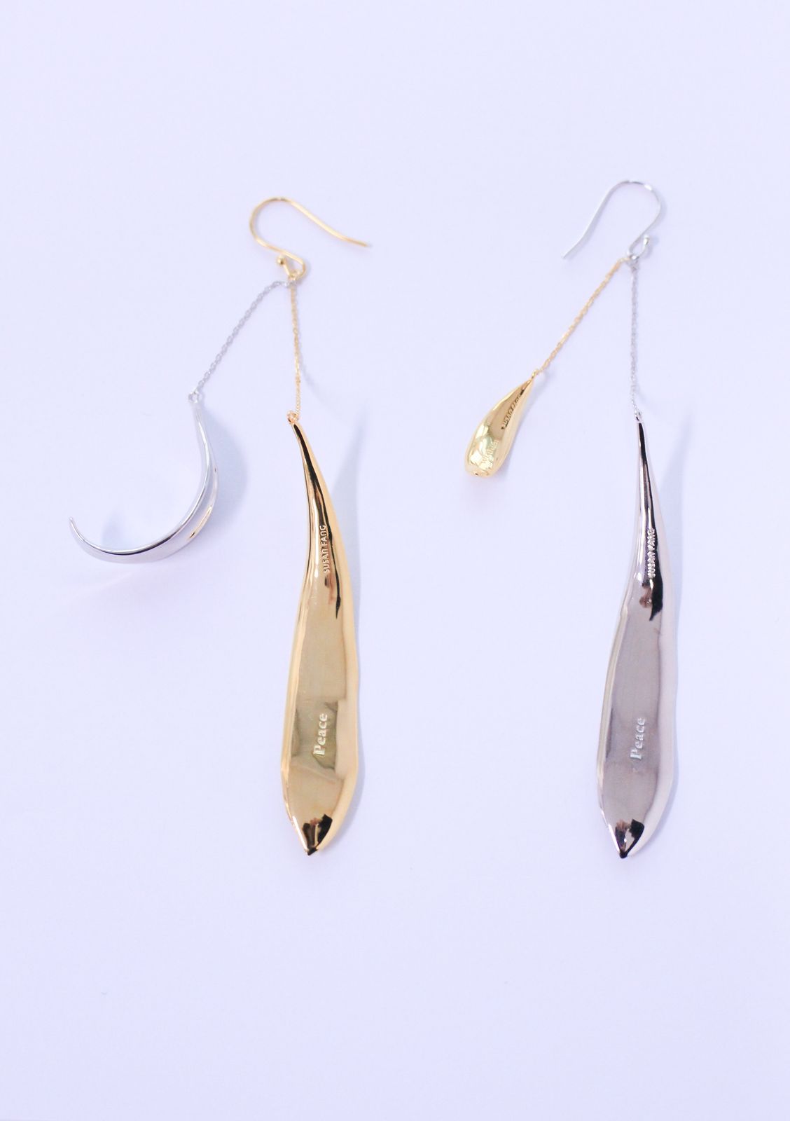 DANGLE OLIVE LEAVES MIX EARRING