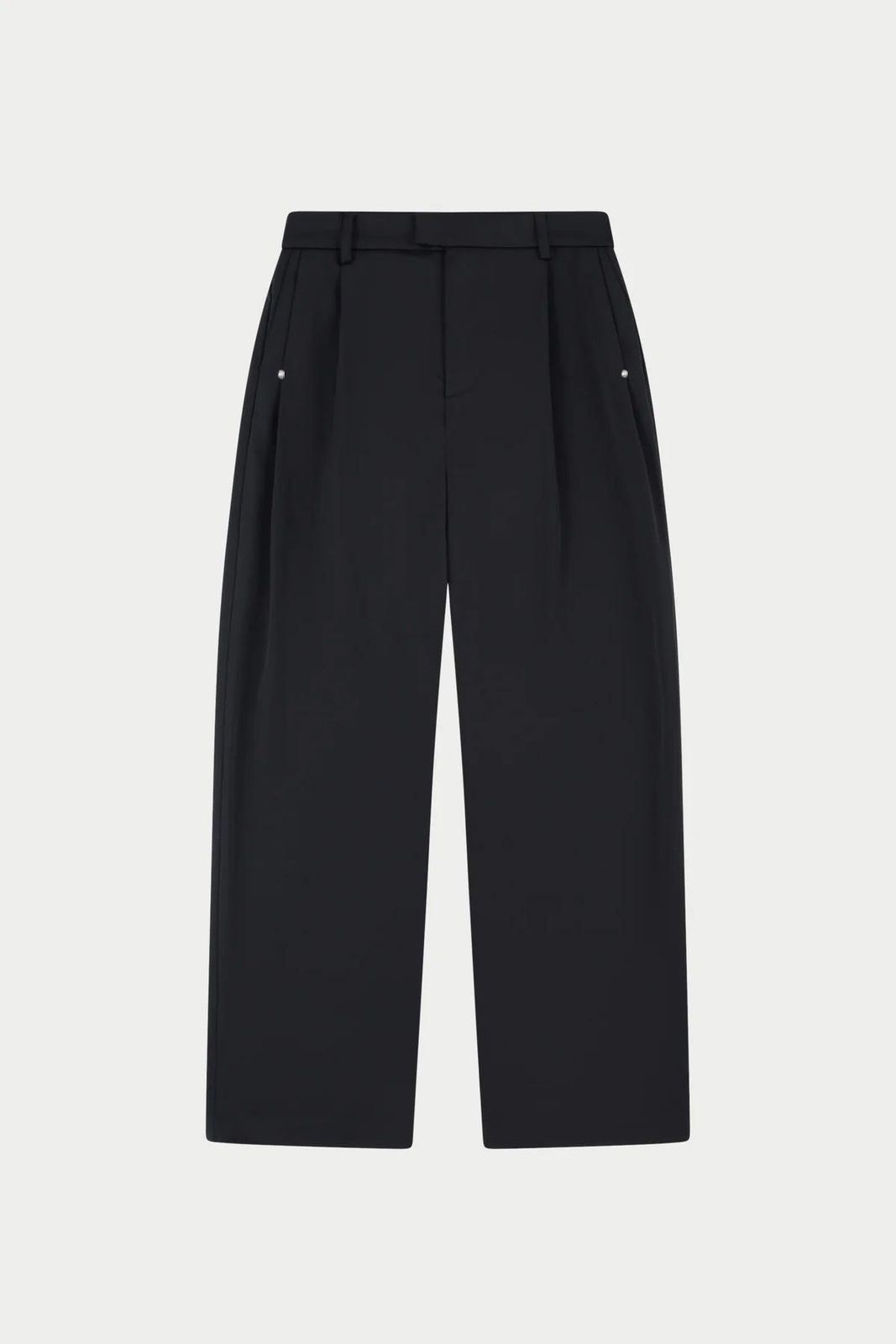 RIVET DETAIL TROUSERS - BLACK