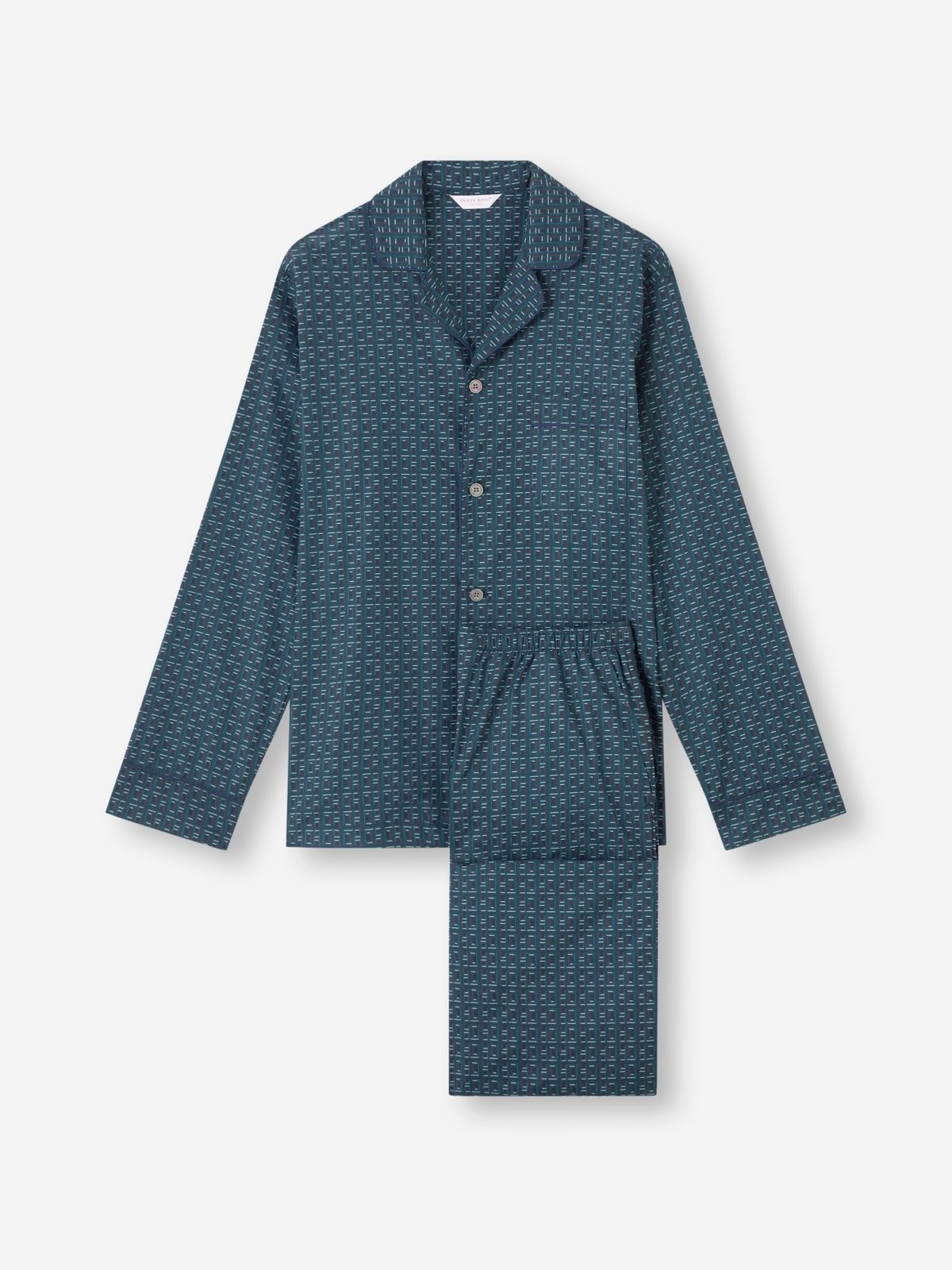 Ledbury Cotton Batiste Pyjamas Blue Dr Monogram