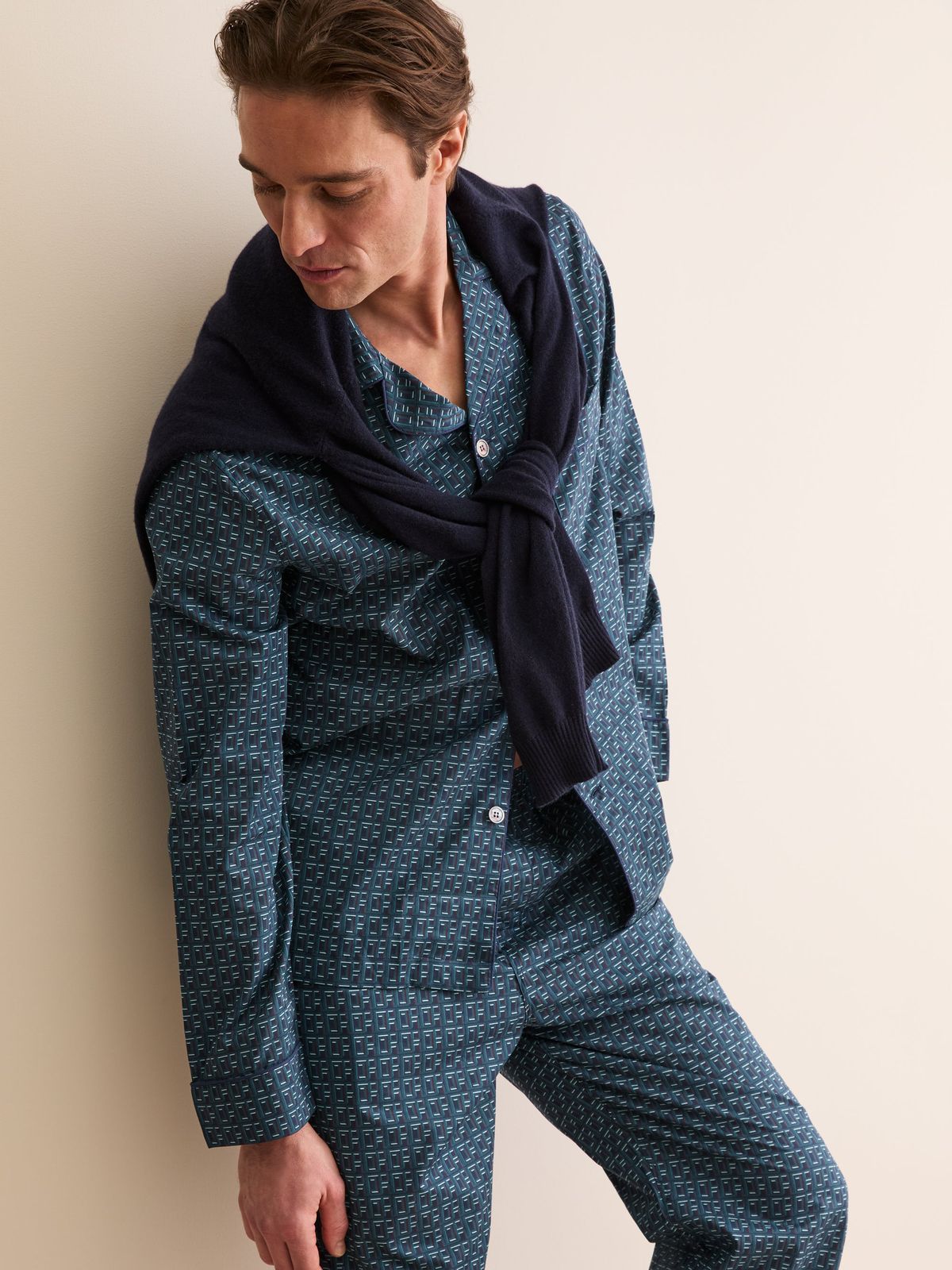 Ledbury Cotton Batiste Pyjamas Blue DR Monogram