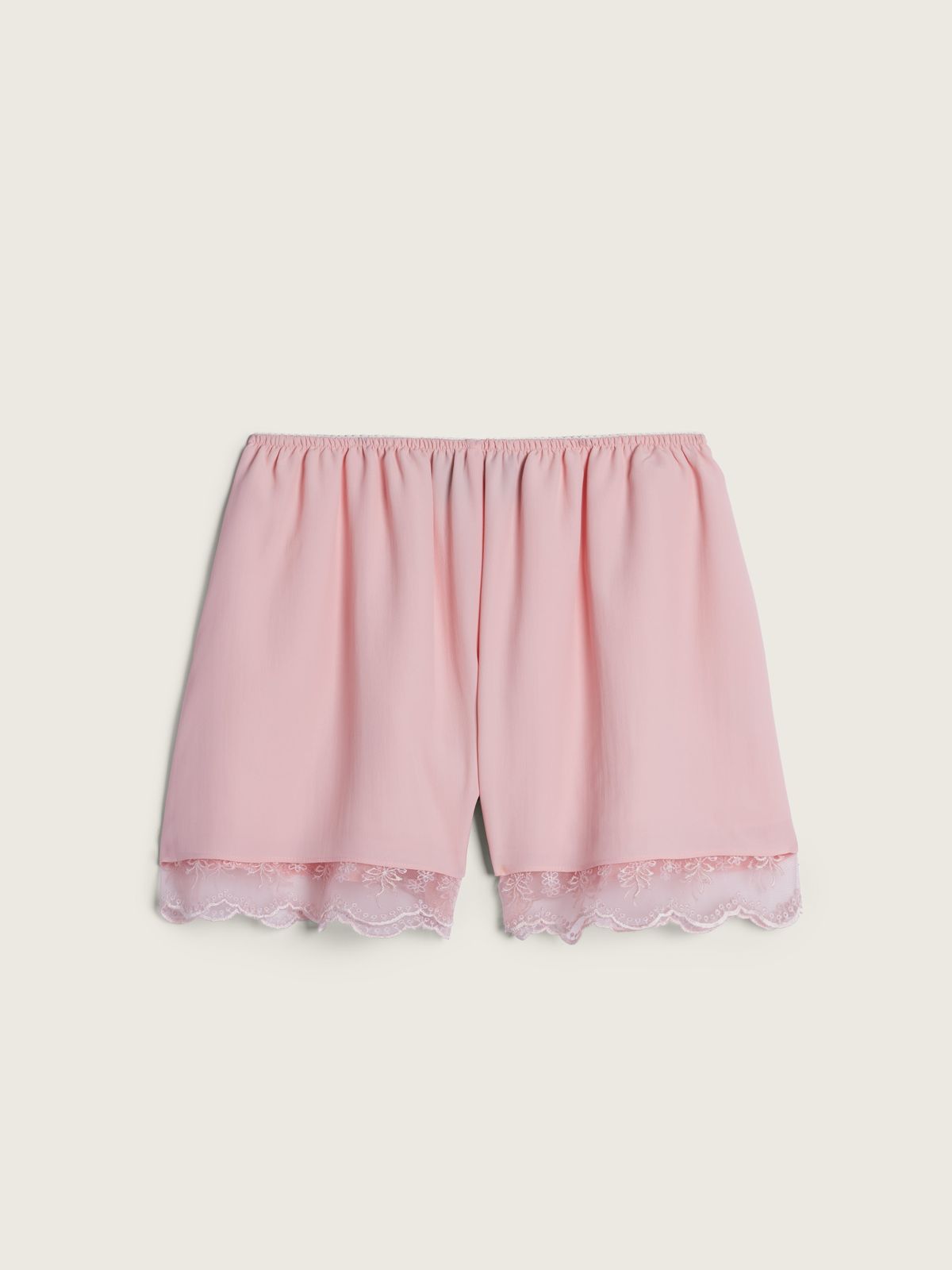 Lace Trim Negligee Shorts