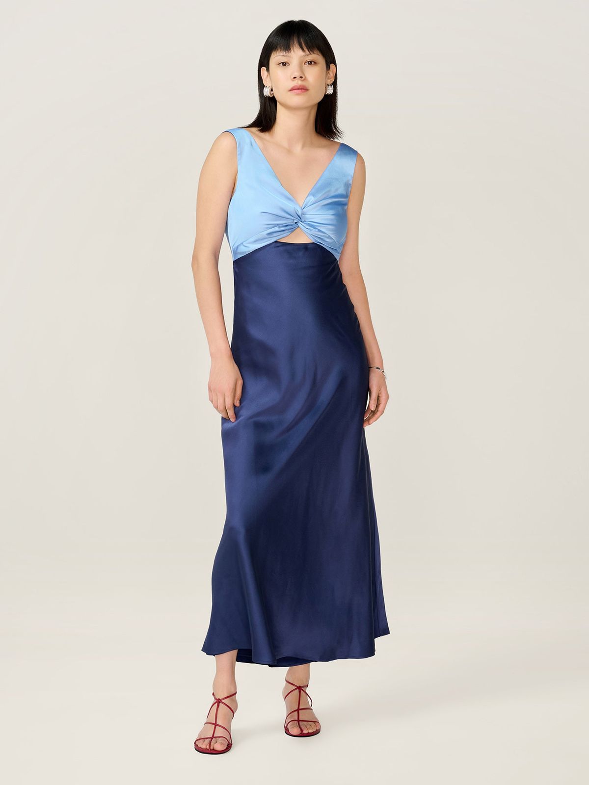 Maggy Dress in Blue and Dark Blue