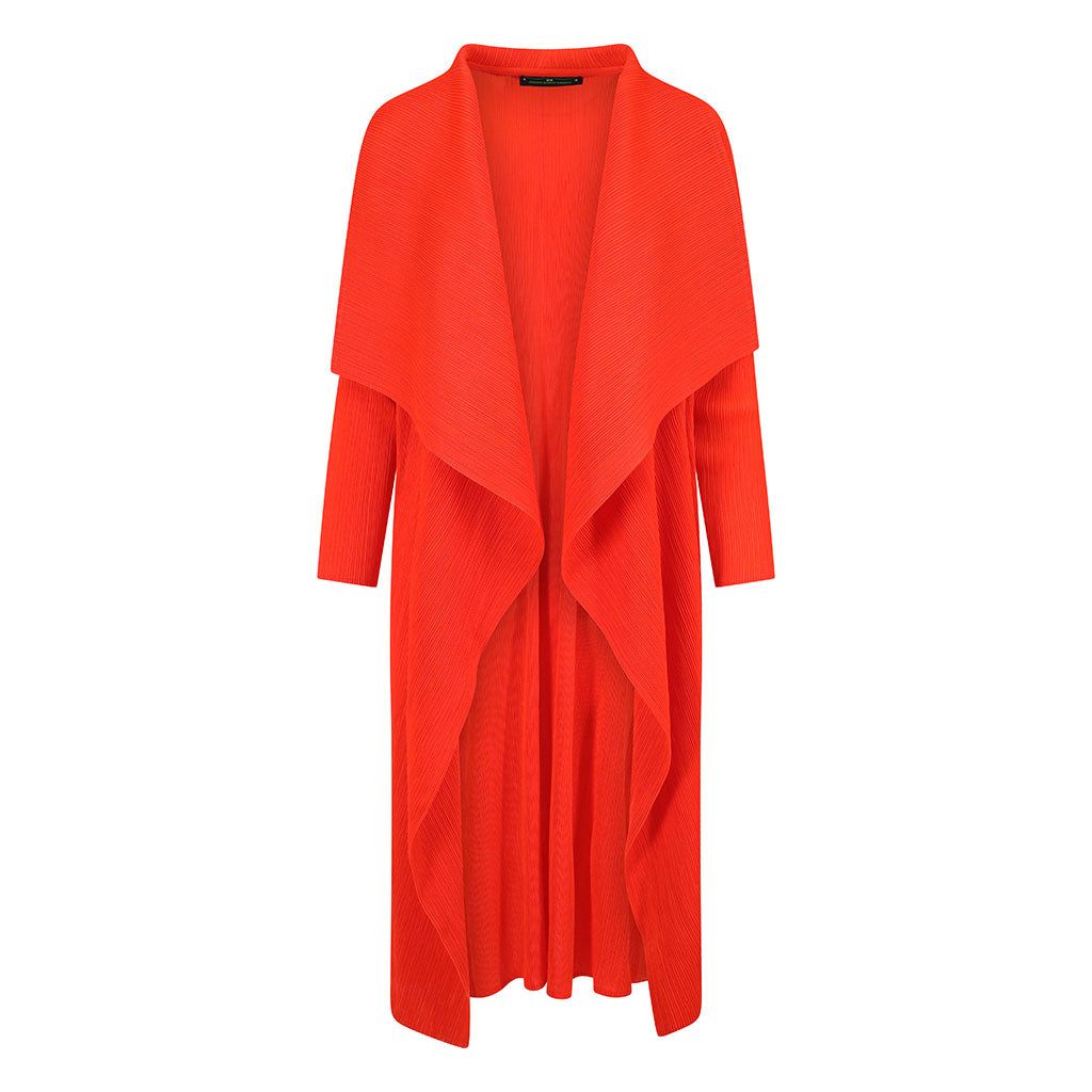 Orange Waterfall Crinkle Coat