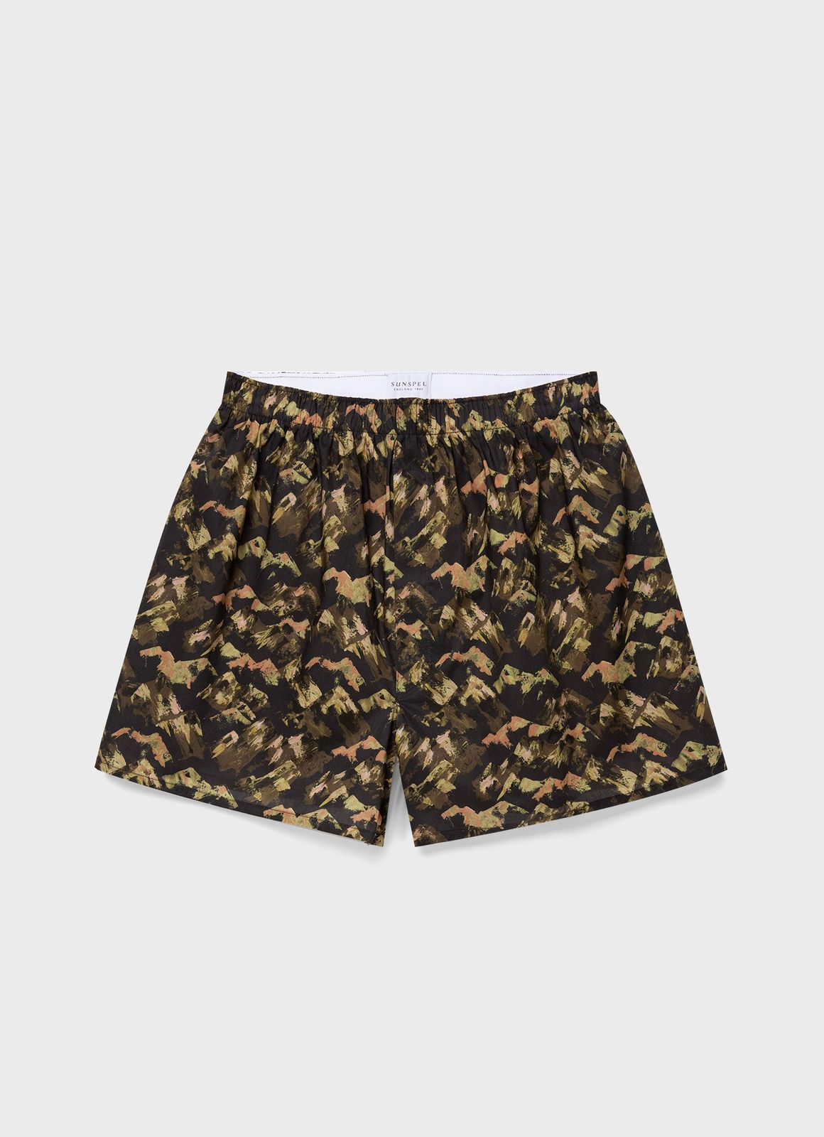 Men's Classic Boxer Short in Liberty Fabric Green Mount Olympus