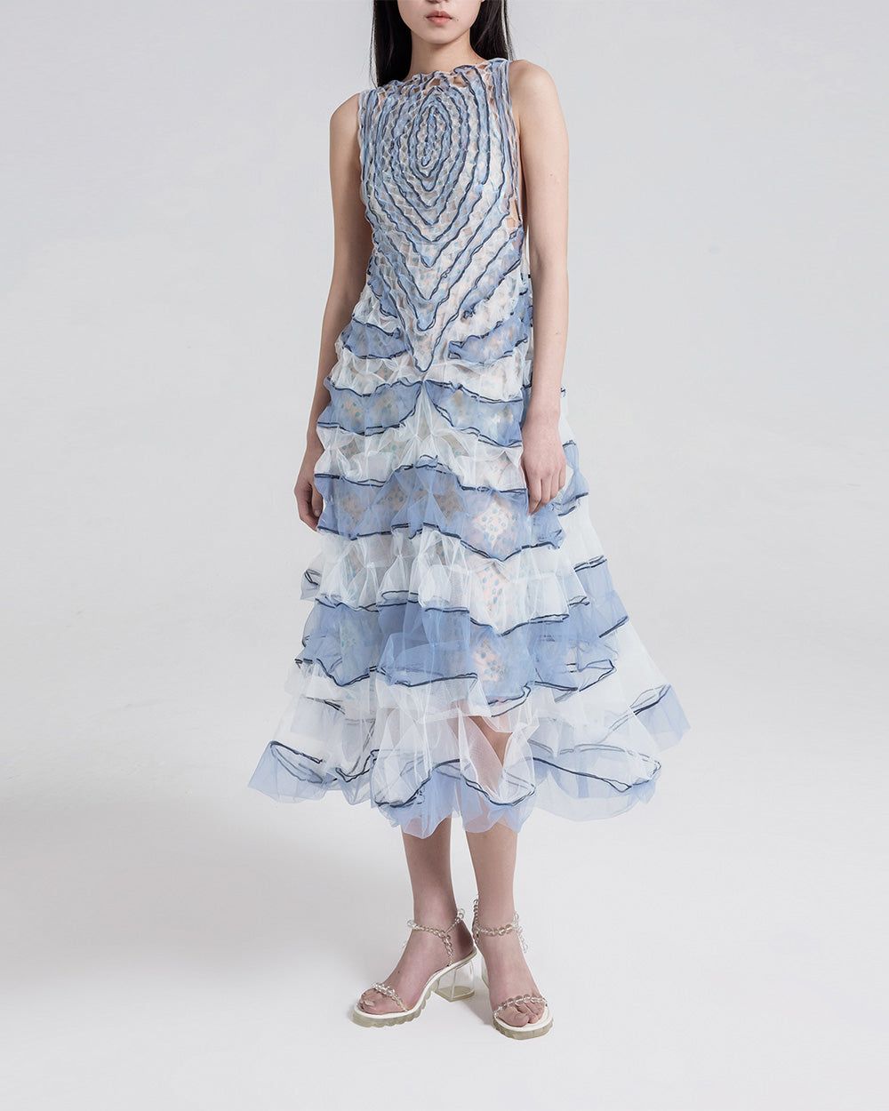 Air-Ribbon Backless Dress