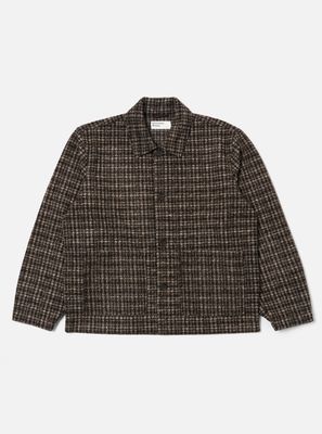 Brown Jacquard Knit Rams Jacket