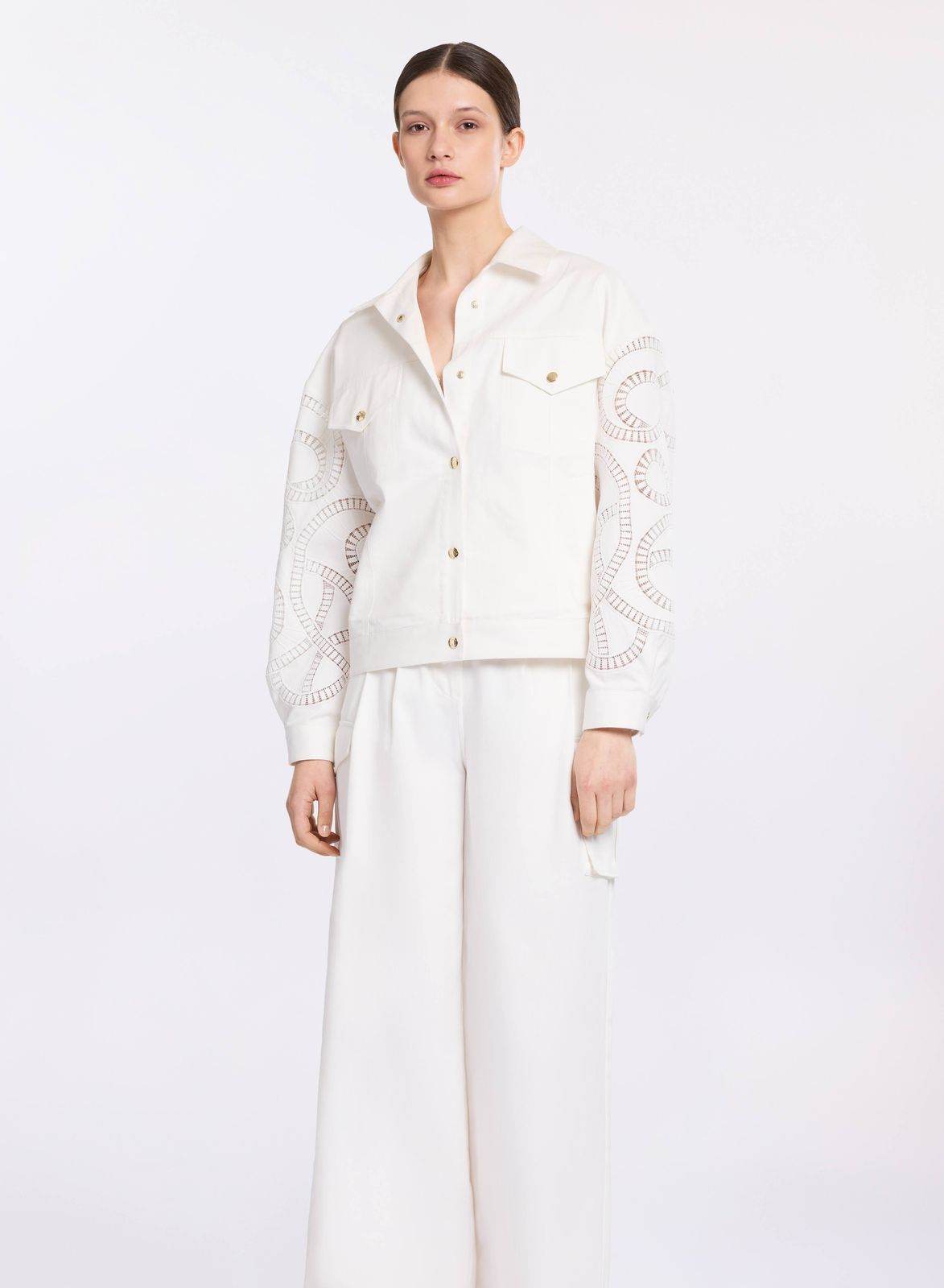 Macramé Embroidered Drill Jacket