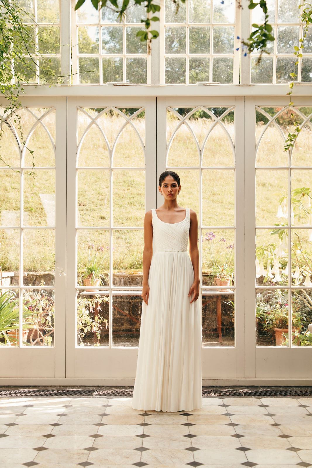 Marcia Bridal Dress in Ivory Silk Georgette