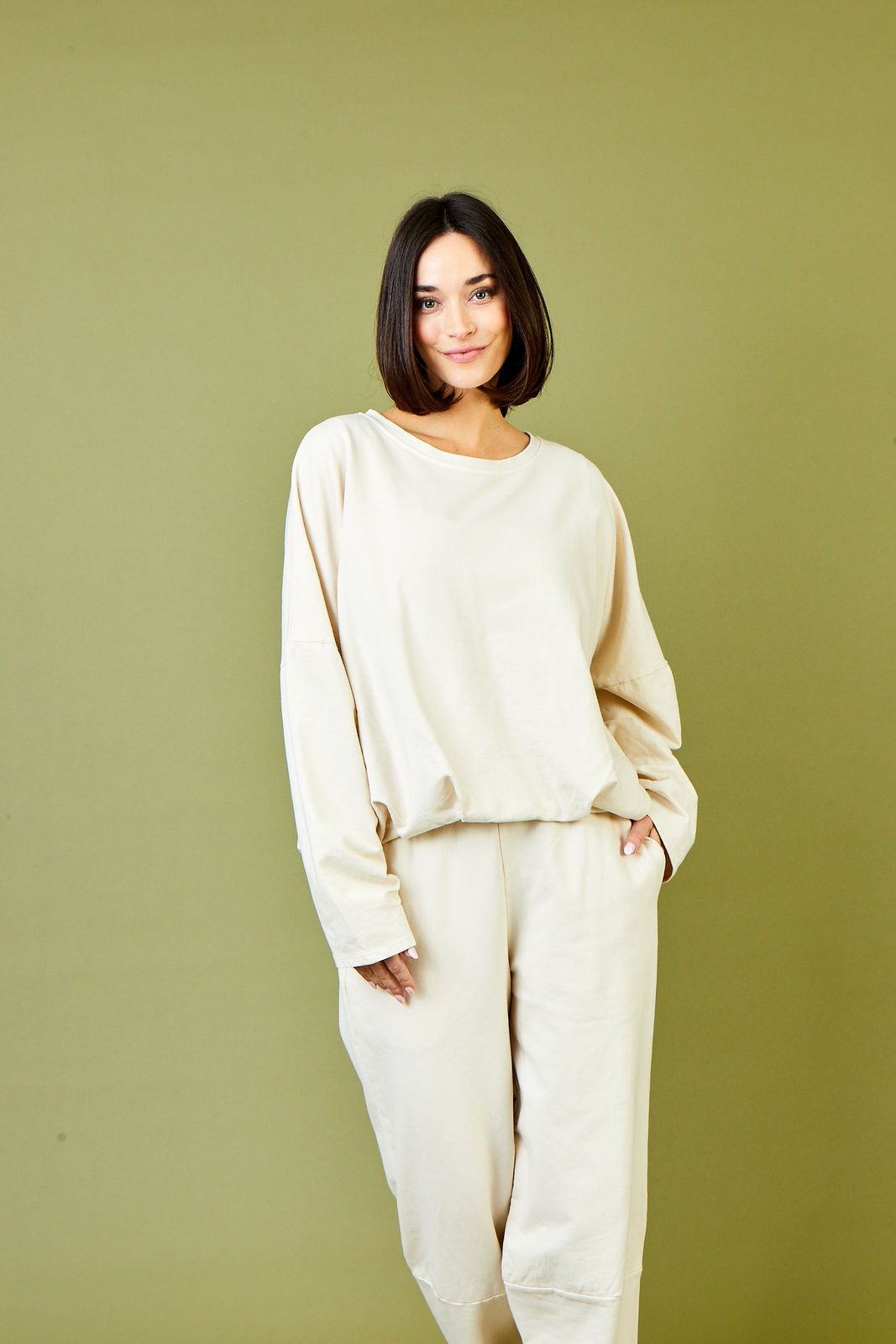 Jaffa Double Layer Bubble Hem Sweatshirt