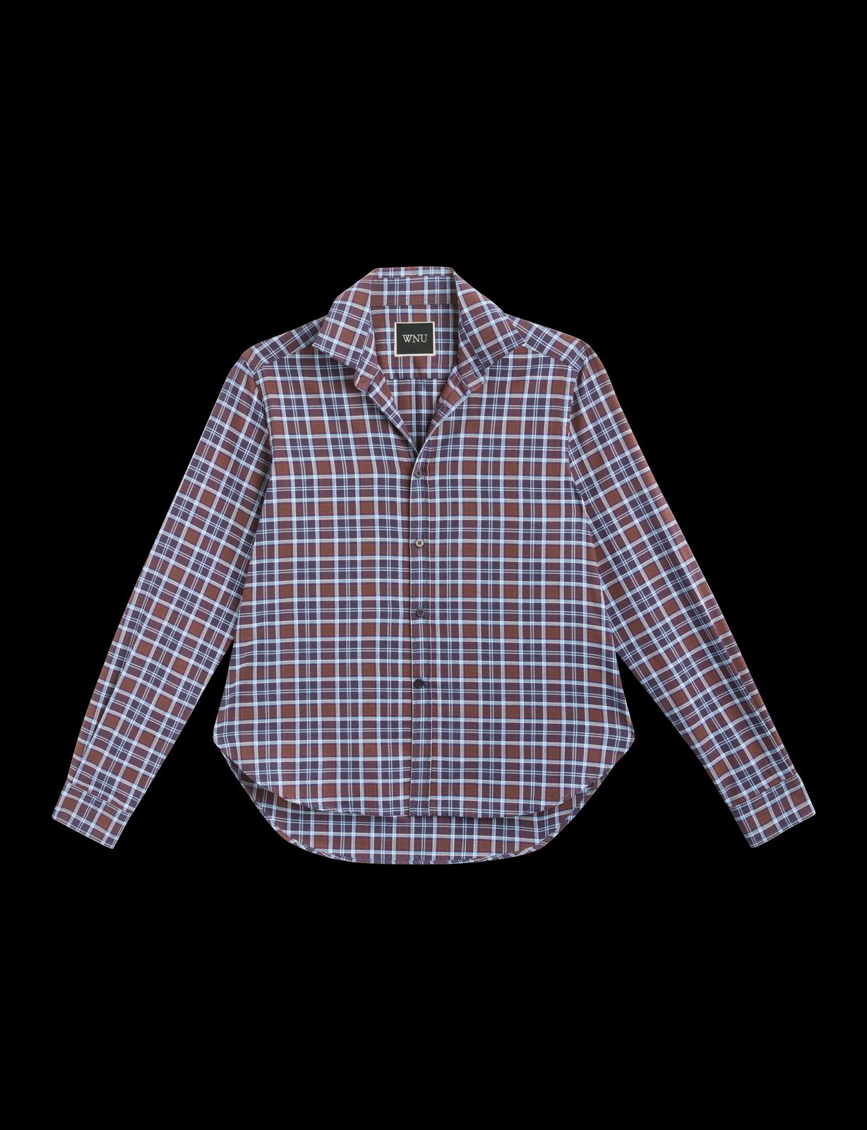 The Classic: Fine Brushed, Chocolate And Cornflower Blue Check