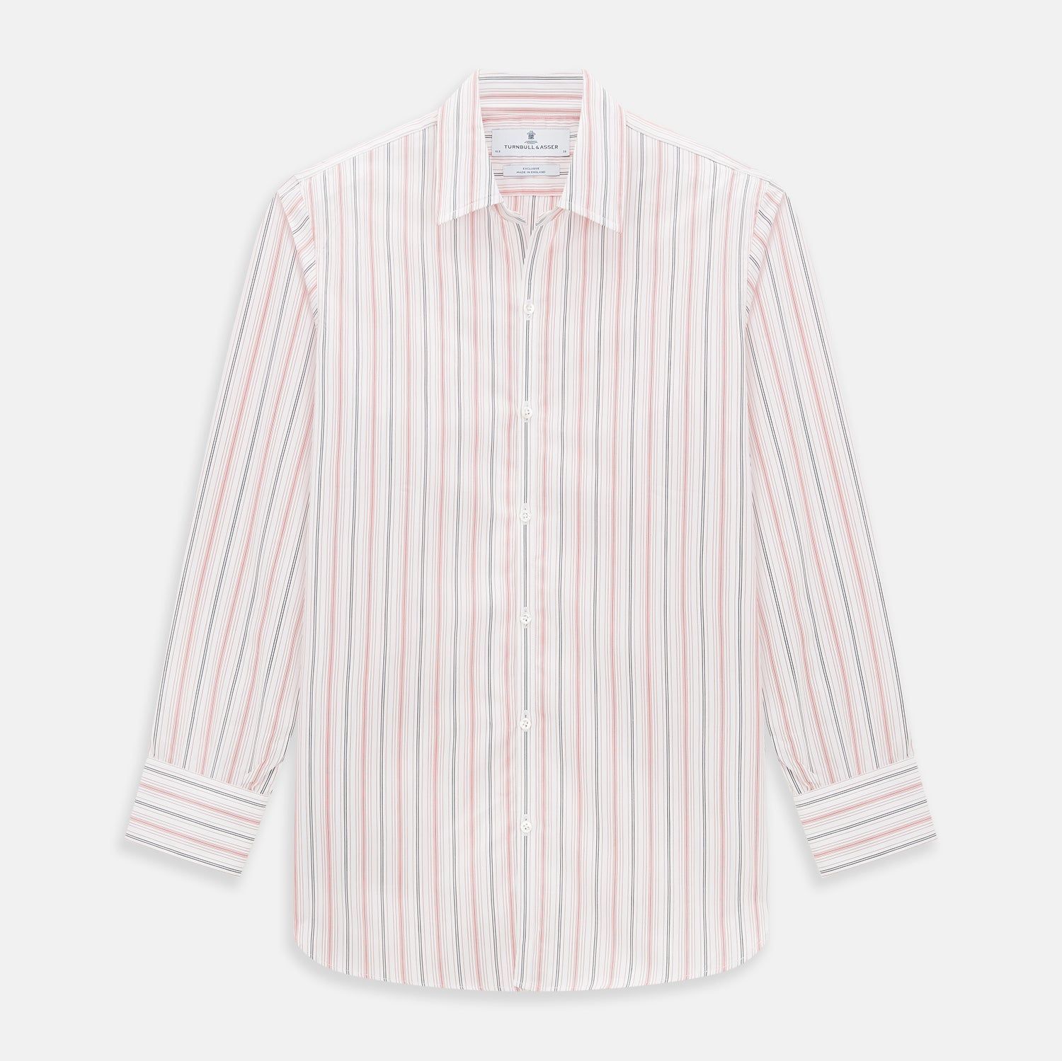 Red Multi Pencil Stripe Windsor Shirt