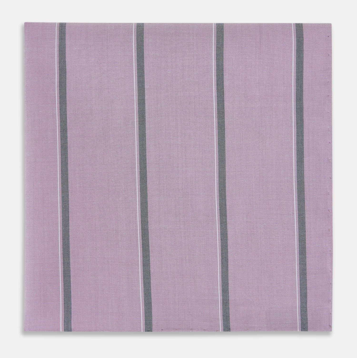 Antique Pink Track Stripe Hand-Rolled Handkerchief