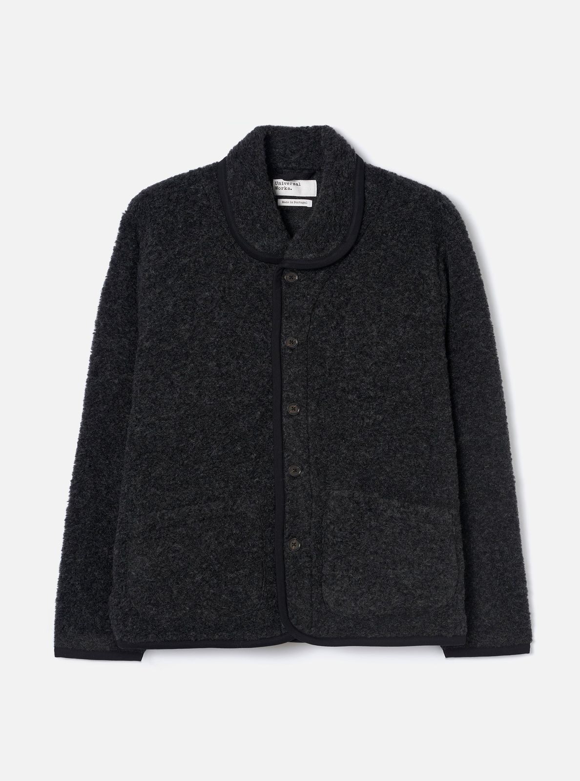 Charcoal Bouclet Fleece Lancaster Jacket