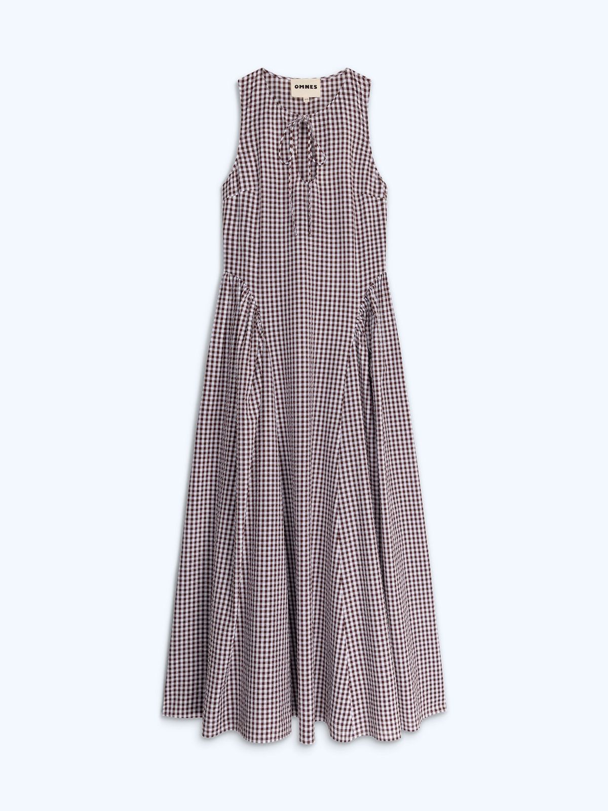 Margate Dress In Chocolate And Cream Gingham