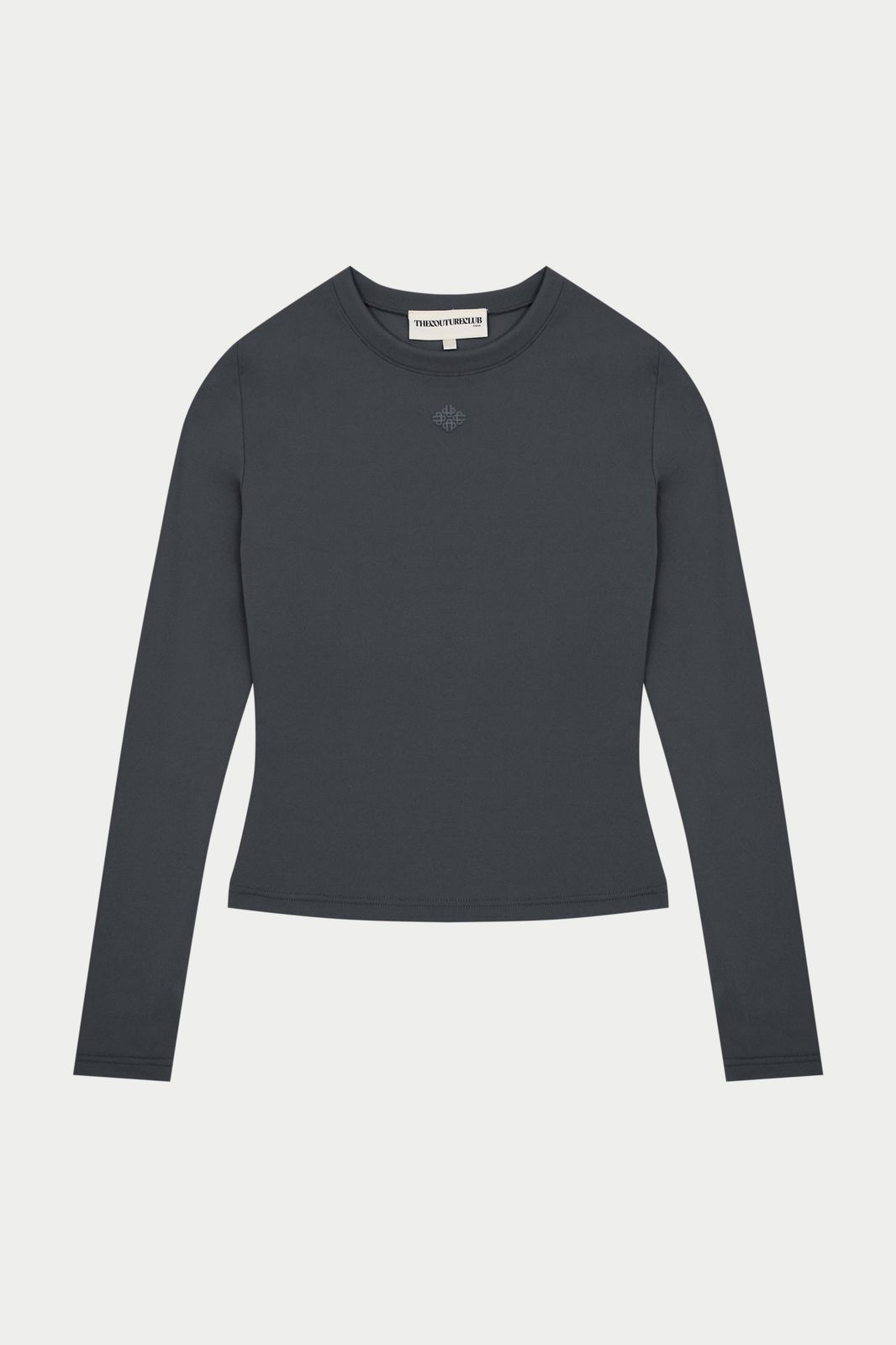 SCULPTING STRETCH LONG SLEEVE TOP - MIDNIGHT GREY