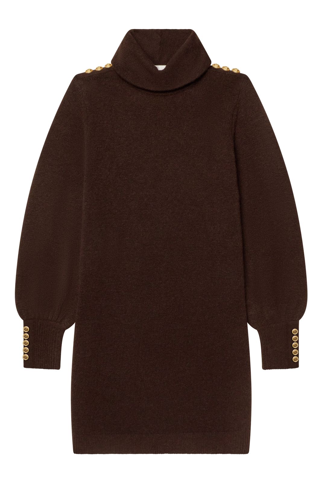 Berkeley Roll Neck Mini Dress (chocolate)