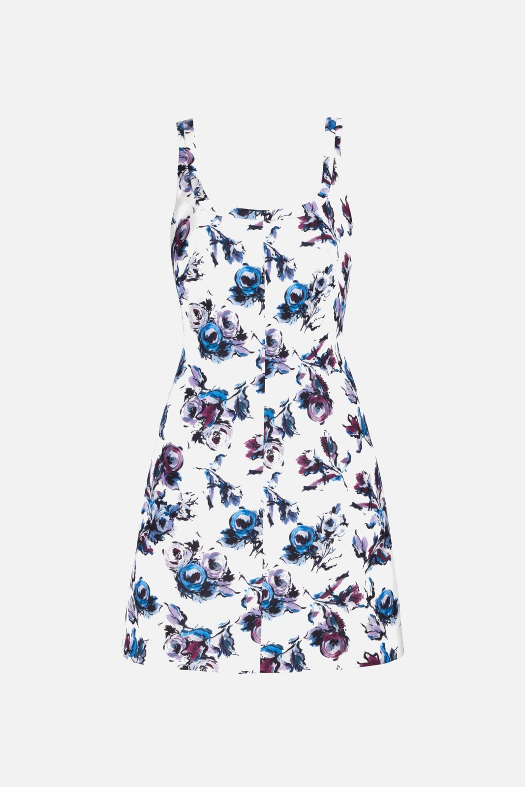 Tillie Dress In Purple & Blue Floral Print Genzianella