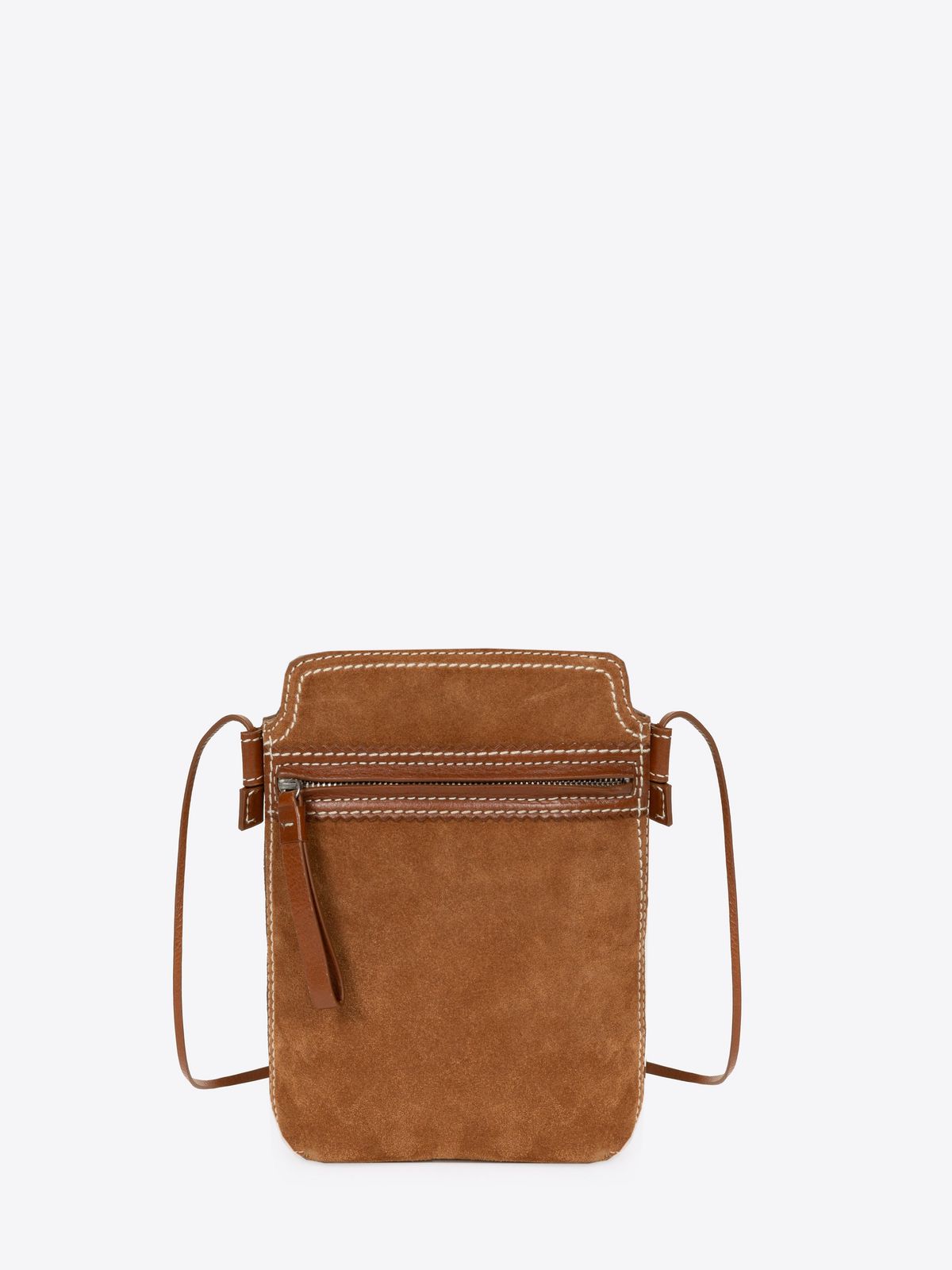 Suede phone pouch