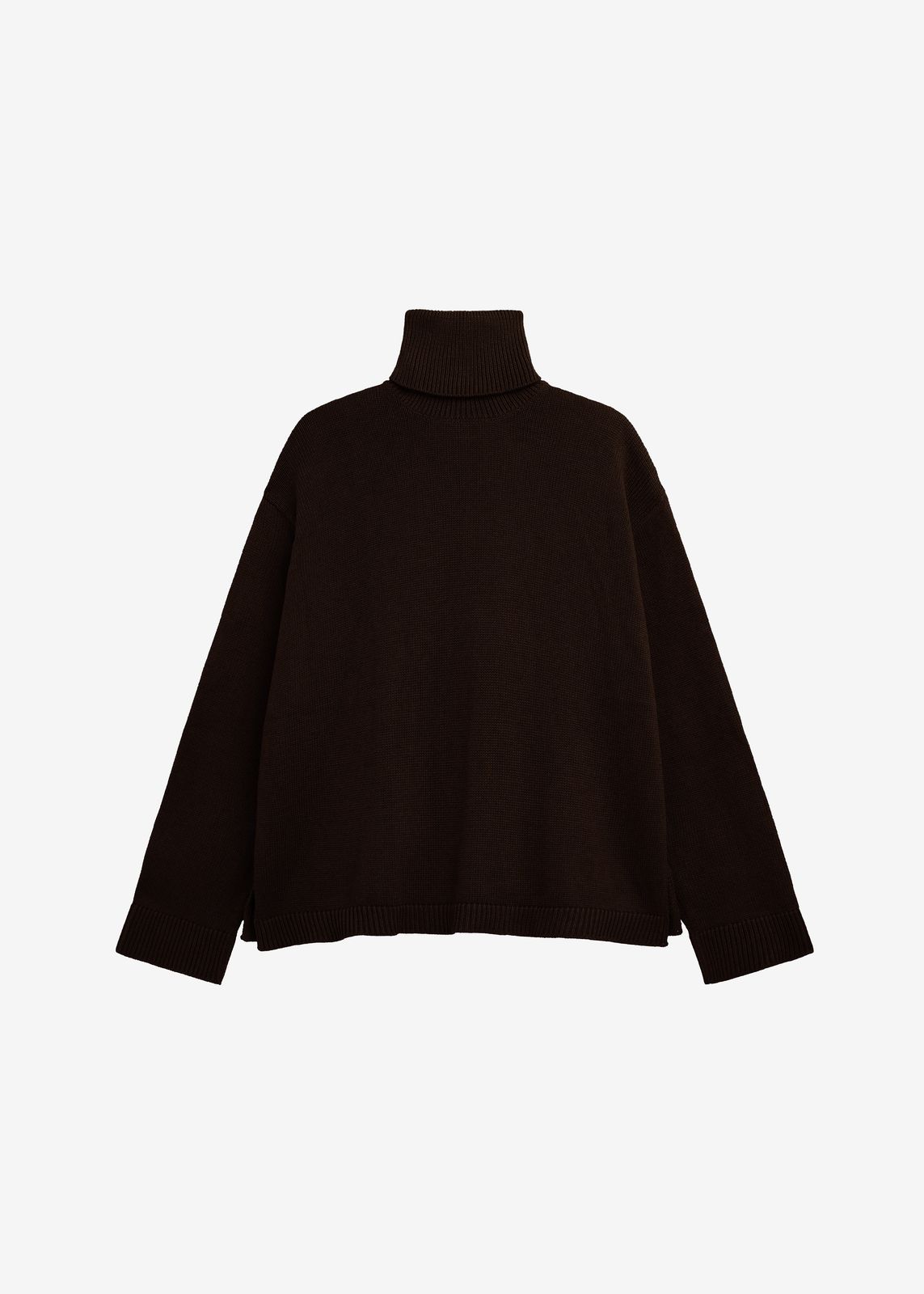 Rhea Trapeze Turtleneck - Dark Brown