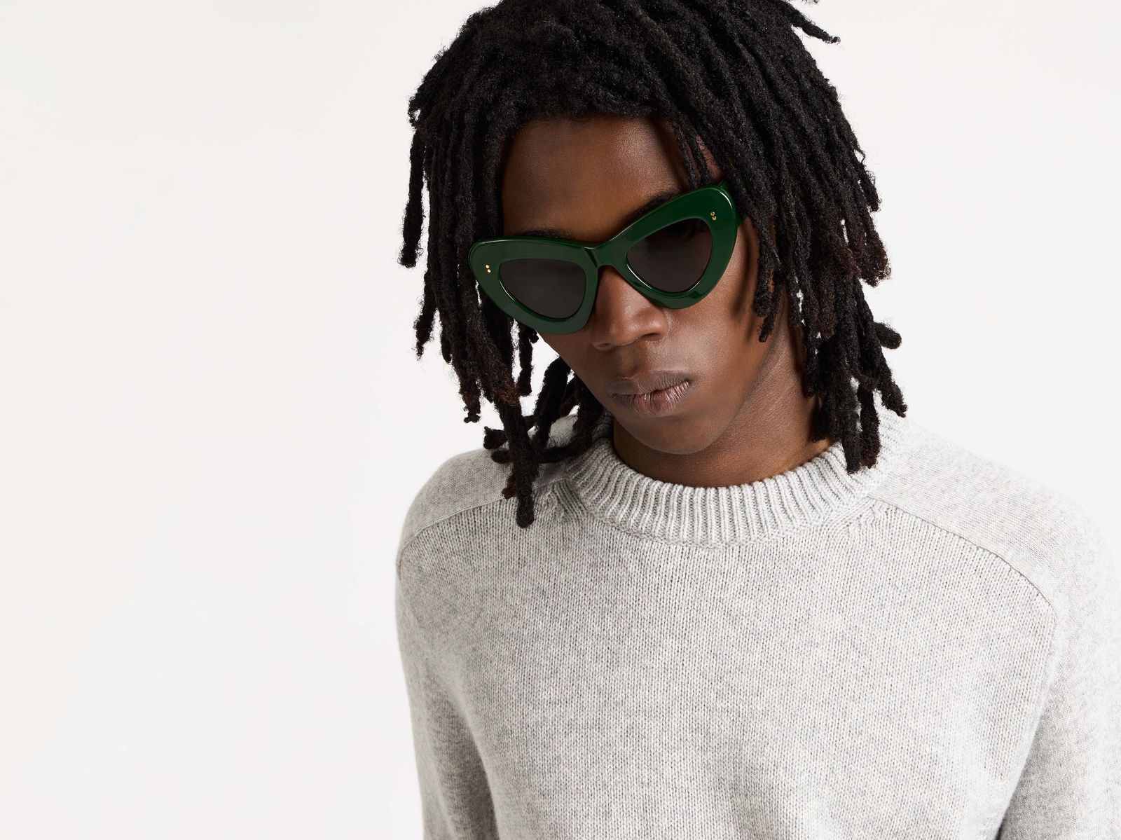 JWA06 BUTTERFLY SUNGLASSES IN FOREST GREEN