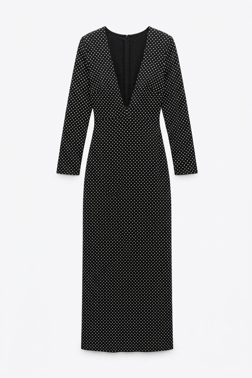 Amalia - Crystal Embellishment Black