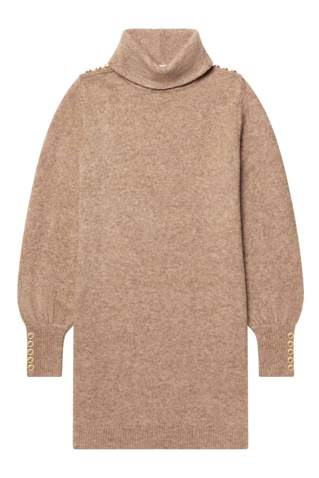 Berkeley Roll Neck Mini Dress (taupe)