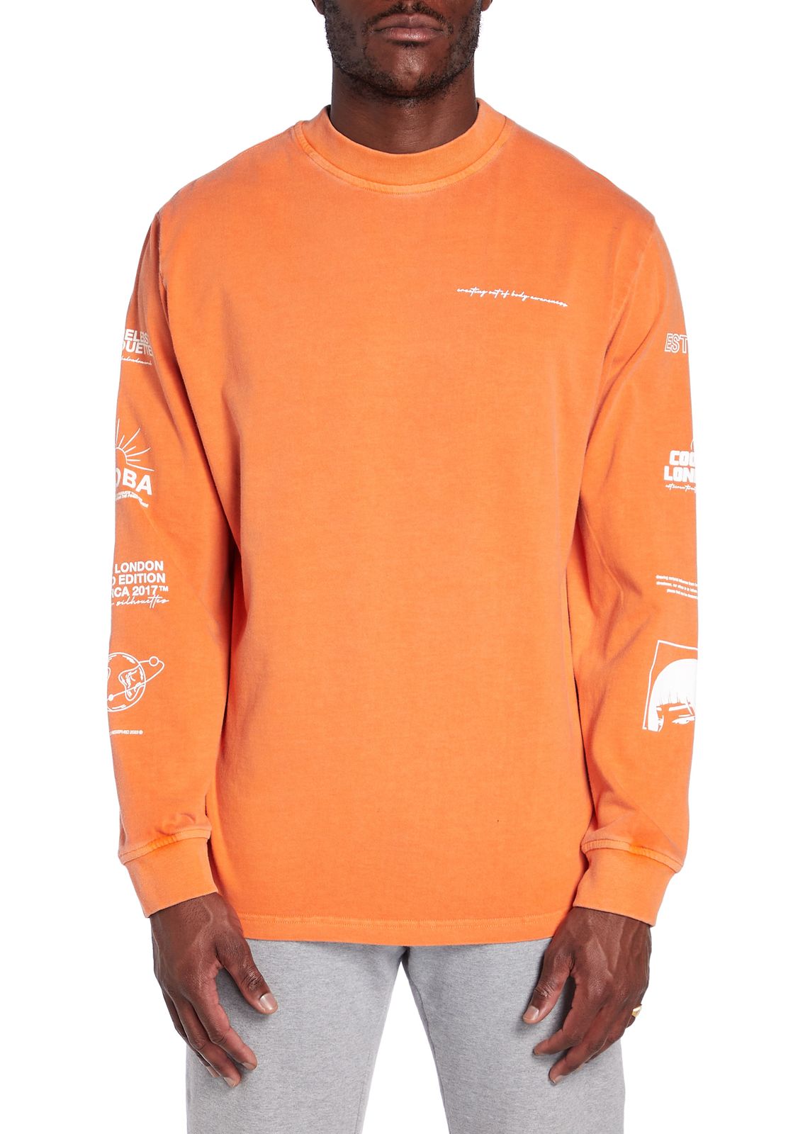 Orange Long Sleeve Logo T-shirt