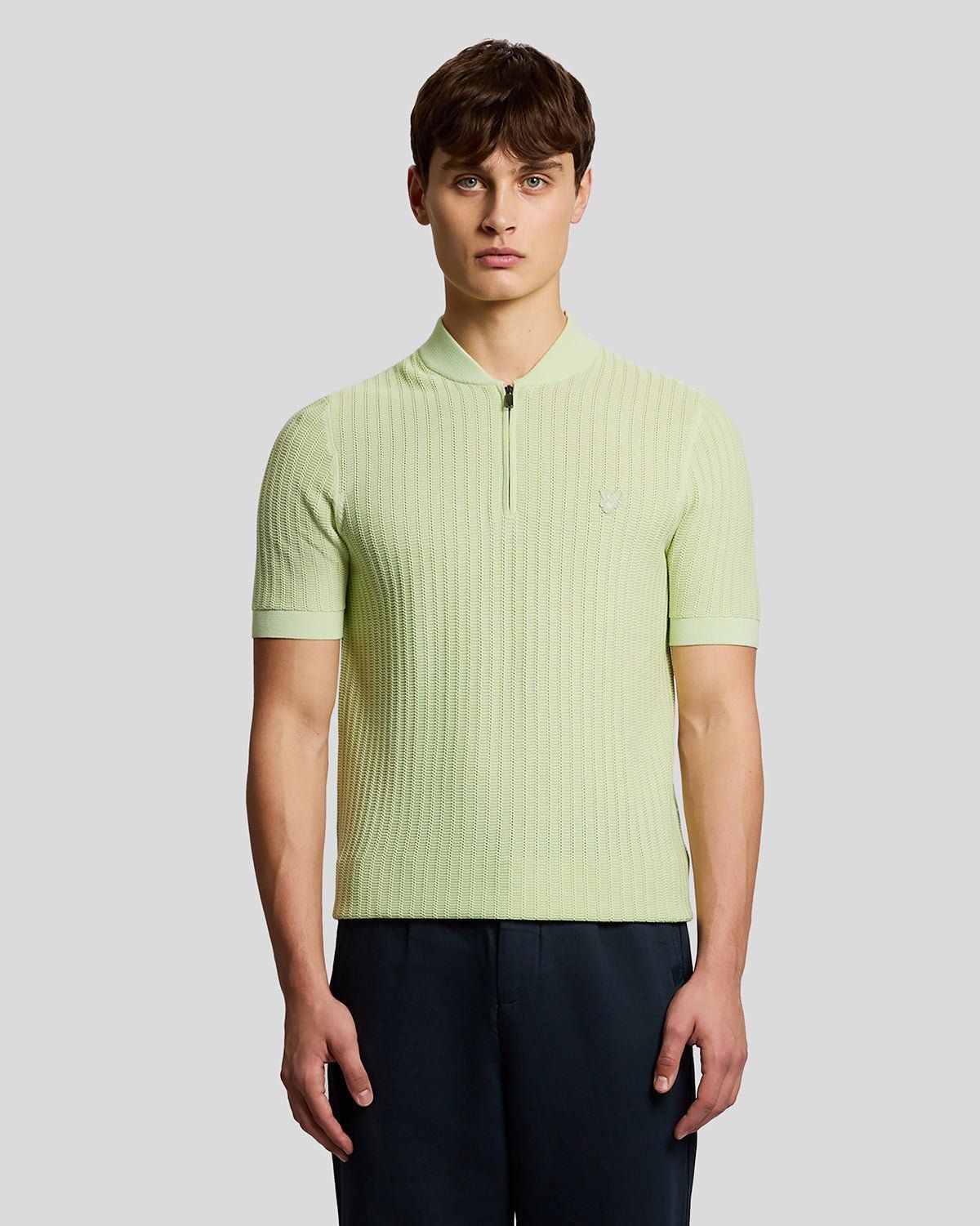 Superfine Cotton 1/4 Zip Knitted Polo