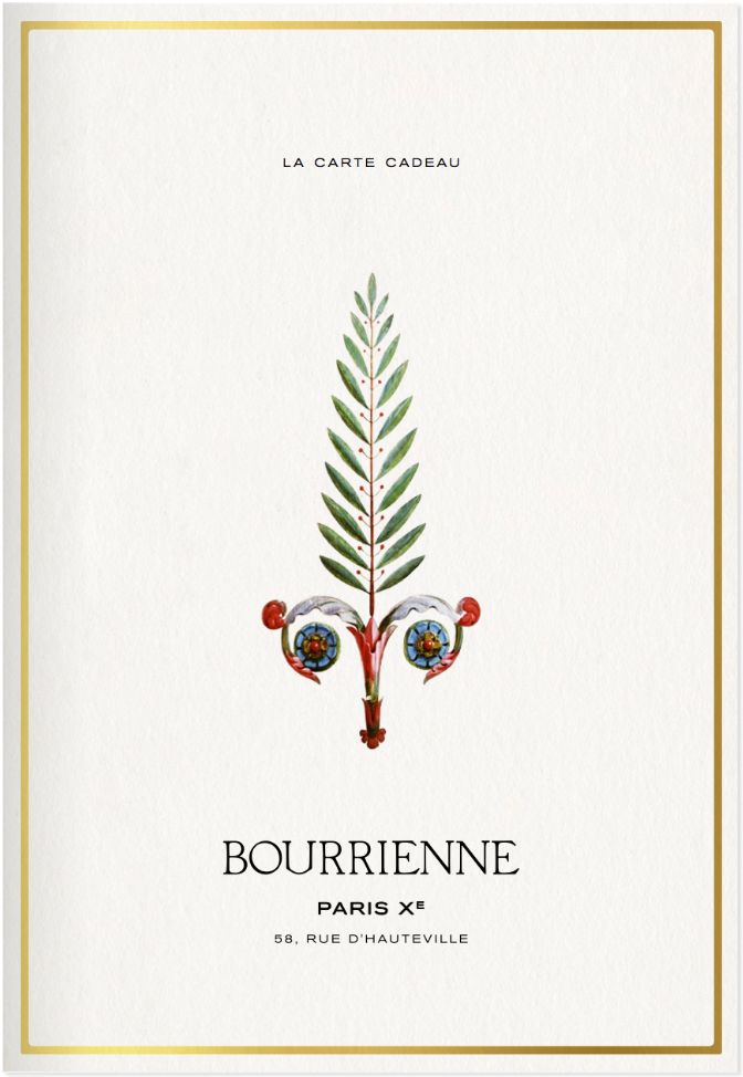 La carte cadeau Bourrienne Paris X