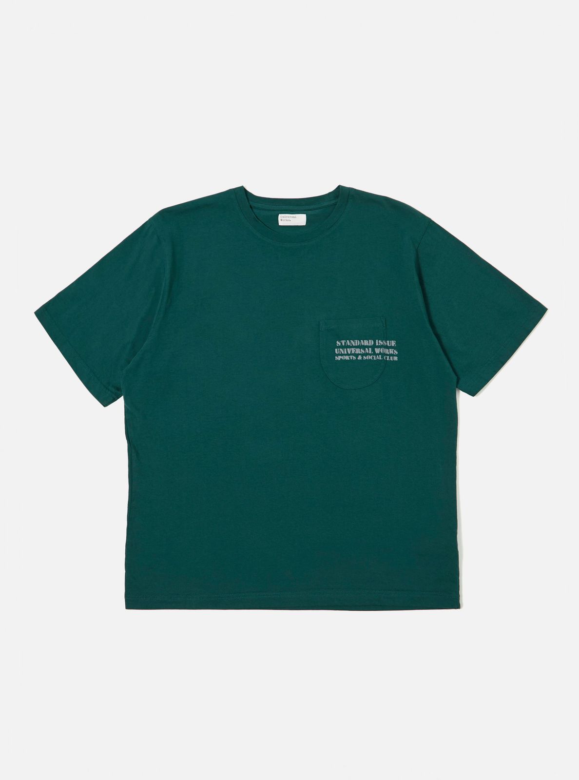 Olive Organic Jersey Print Pocket Tee