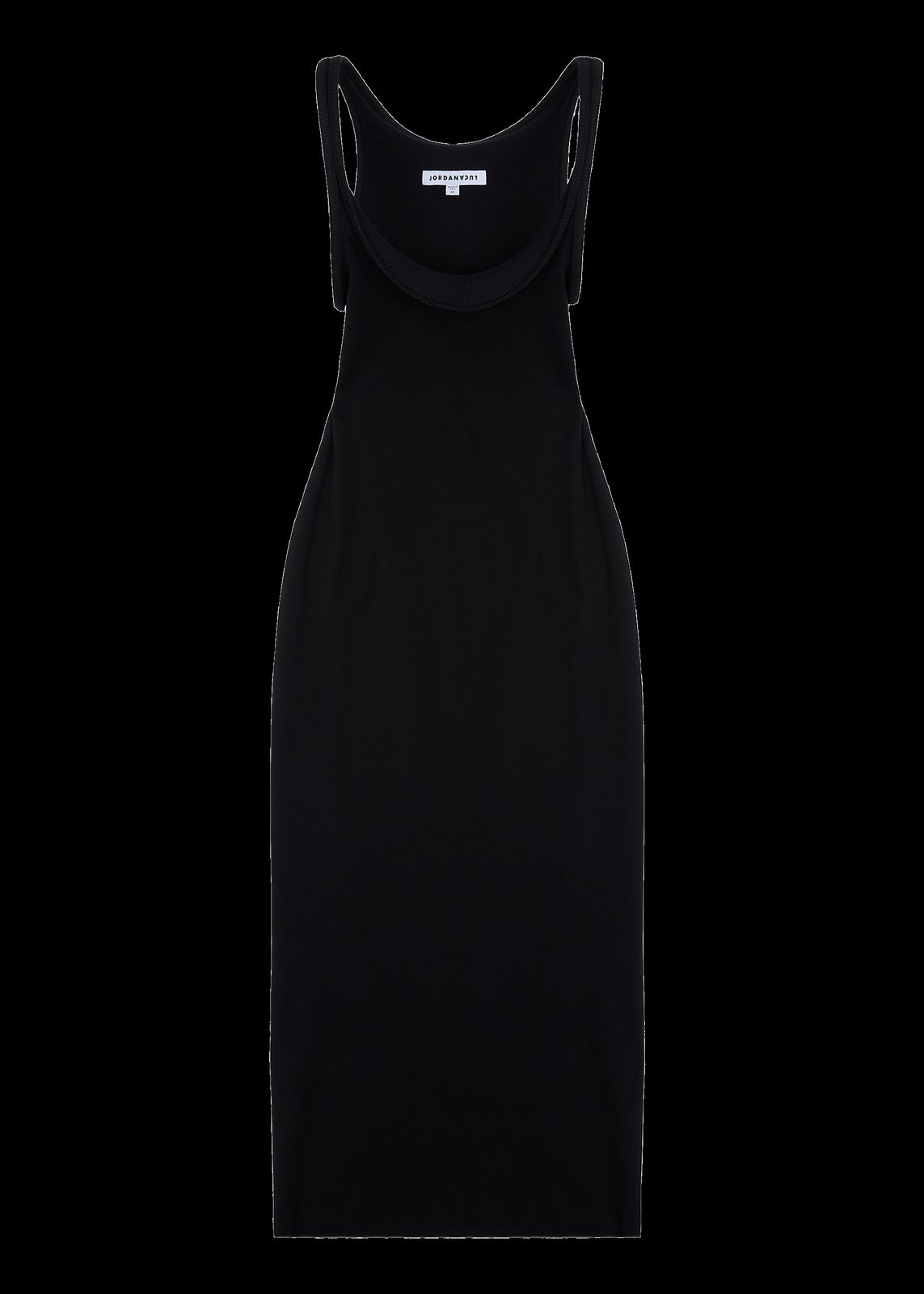 BLUR TANK DRESS BLACK