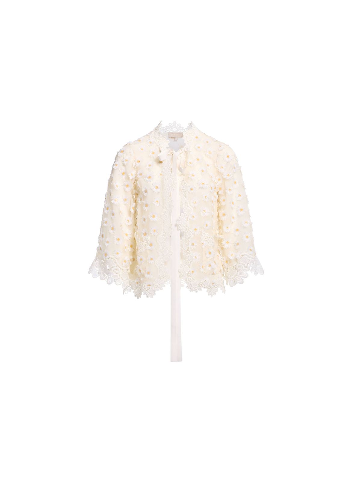 Tulle Embroidered Macramé Jacket