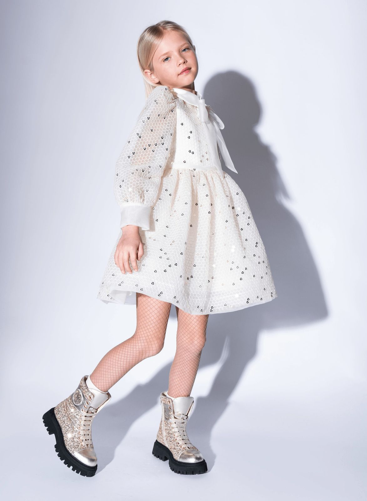 Sequin-Embellished Tulle Dress