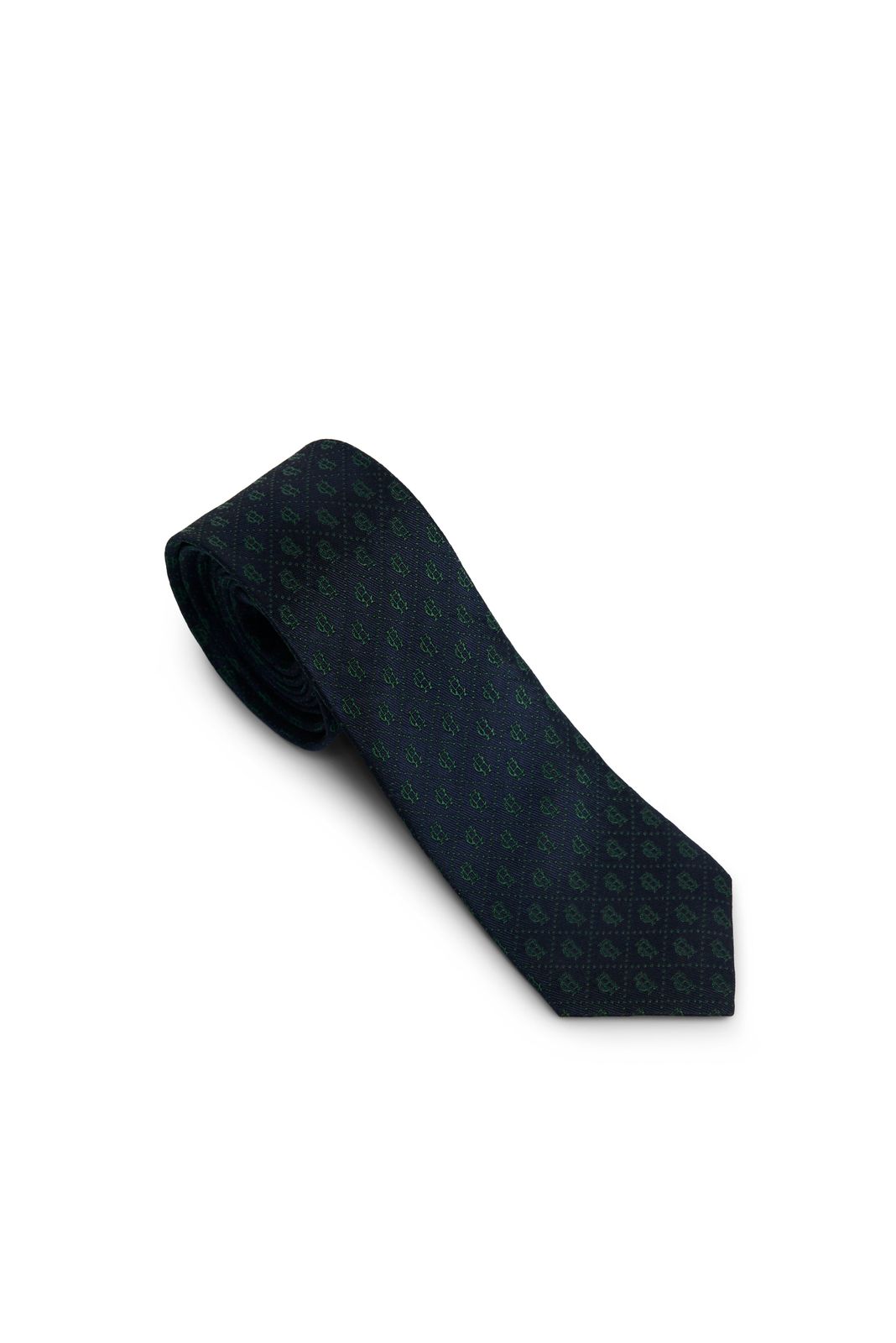 Jacquard Tie (Navy Green)