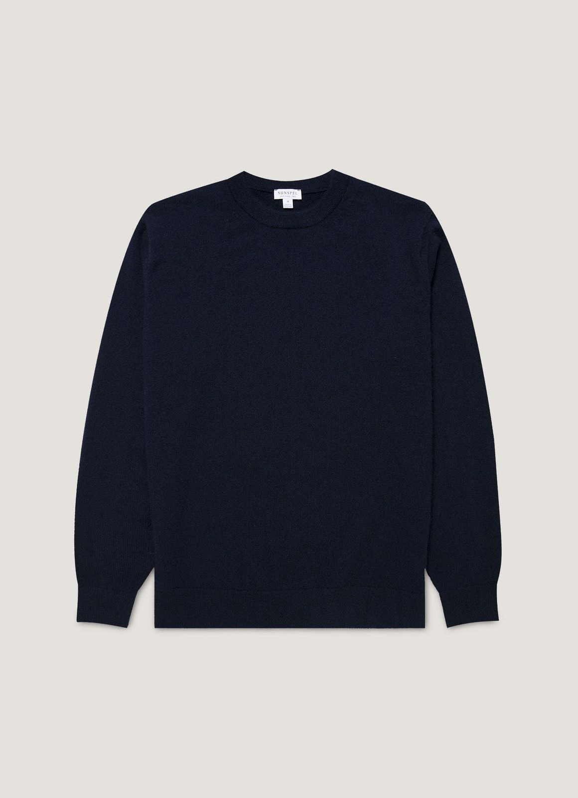 Men's Cashmere Crew Neck Jumper in Navy