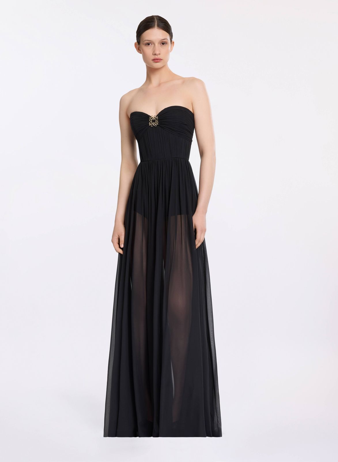 Strapless Silk Dress
