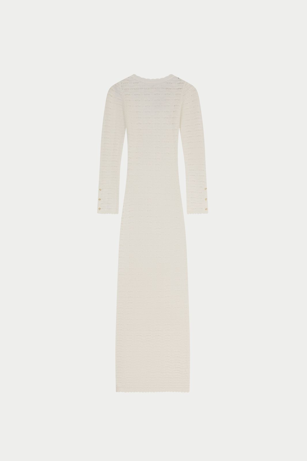 CROCHET KNIT TWO WAY MAXI DRESS - OFF WHITE