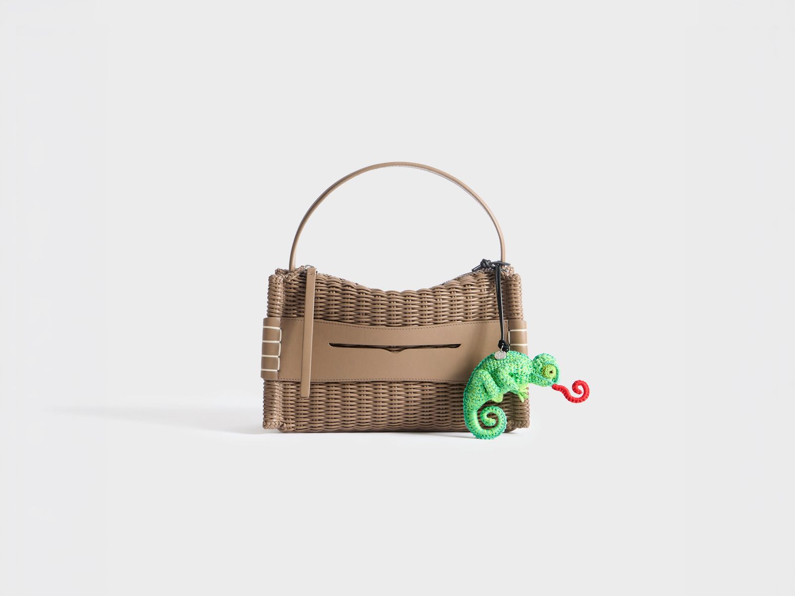 HAND-CROCHETED CHAMELEON CHARM