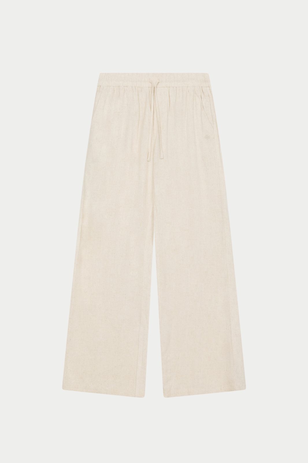 TEXTURED WOVEN TROUSERS - BEIGE