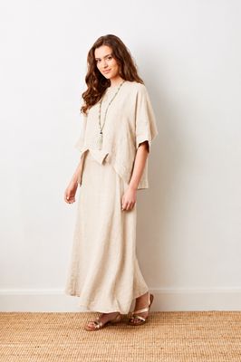 Yvaine Linen Flared Maxi Skirt