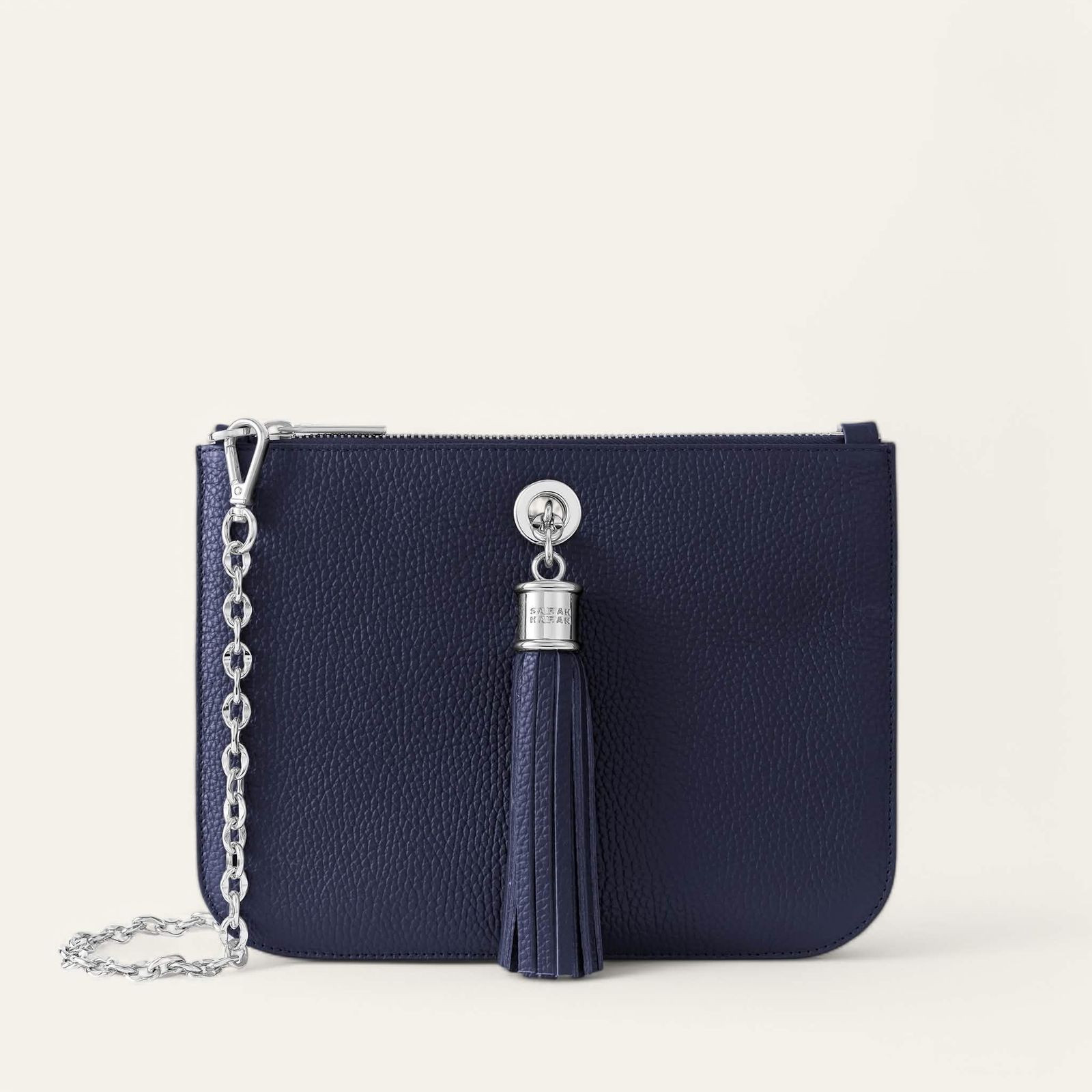 Ivy | Navy with Silver hardware