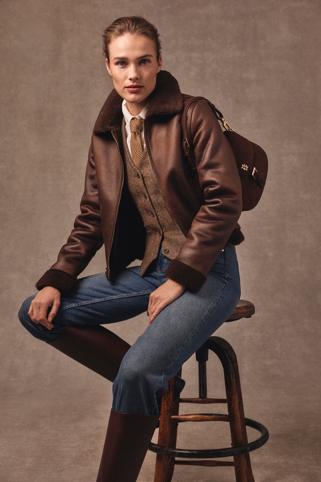 Carnaby Aviator Jacket (Chocolate)