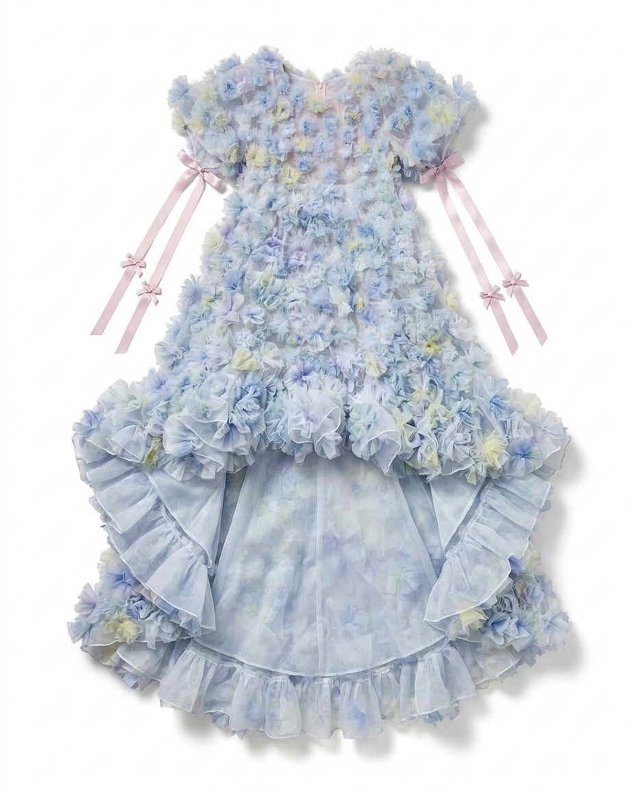 Air-flower Ruffle Dress
