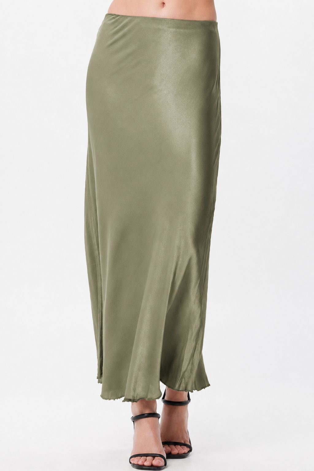 Hvar Satin Bias Cut Skirt