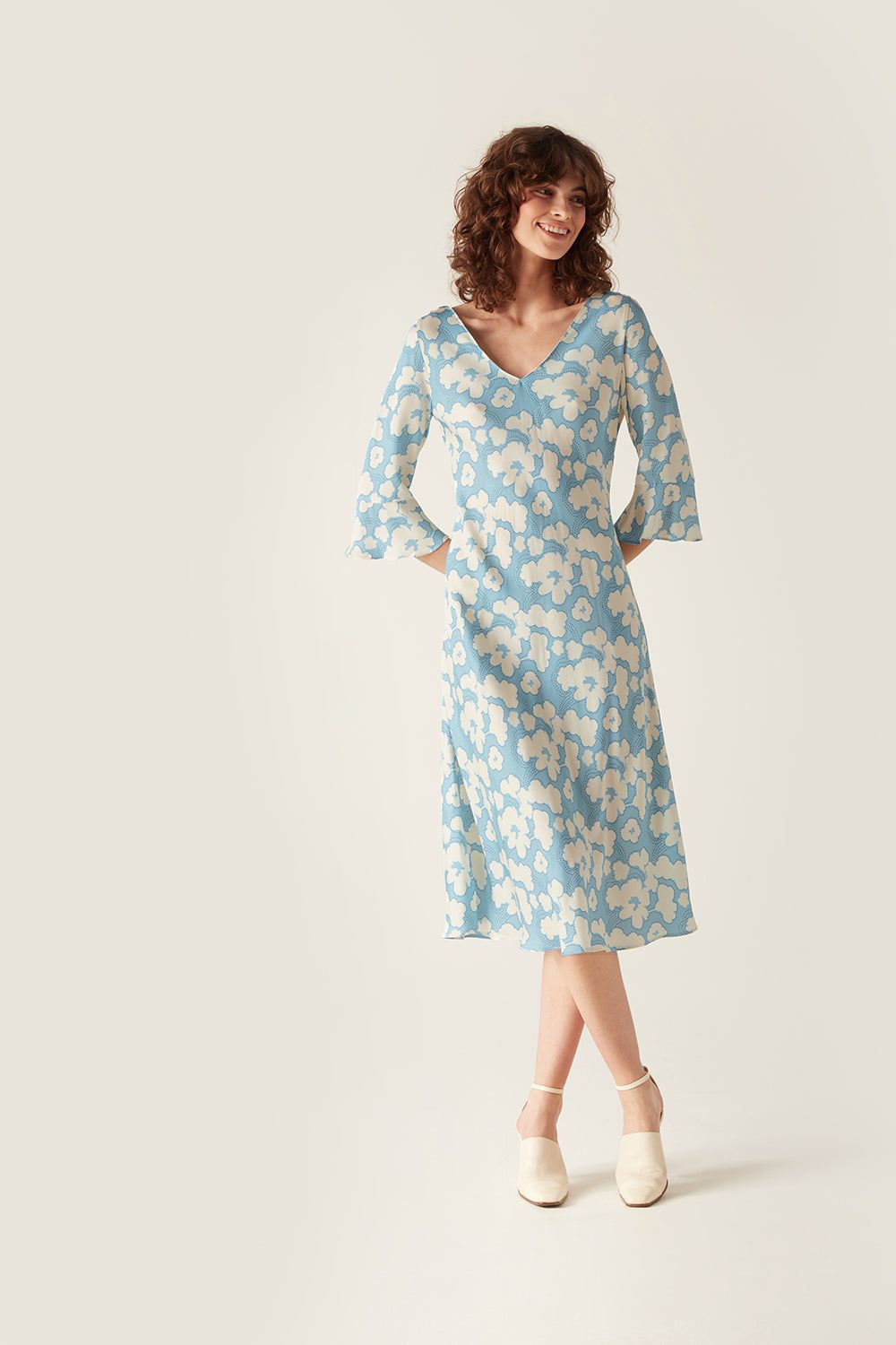 Leonie | FSC Viscose Dress | Blue Floral