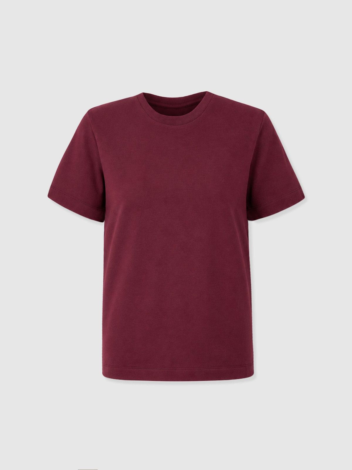 Chelsea Crew Neck Tee - Wine Burgundy