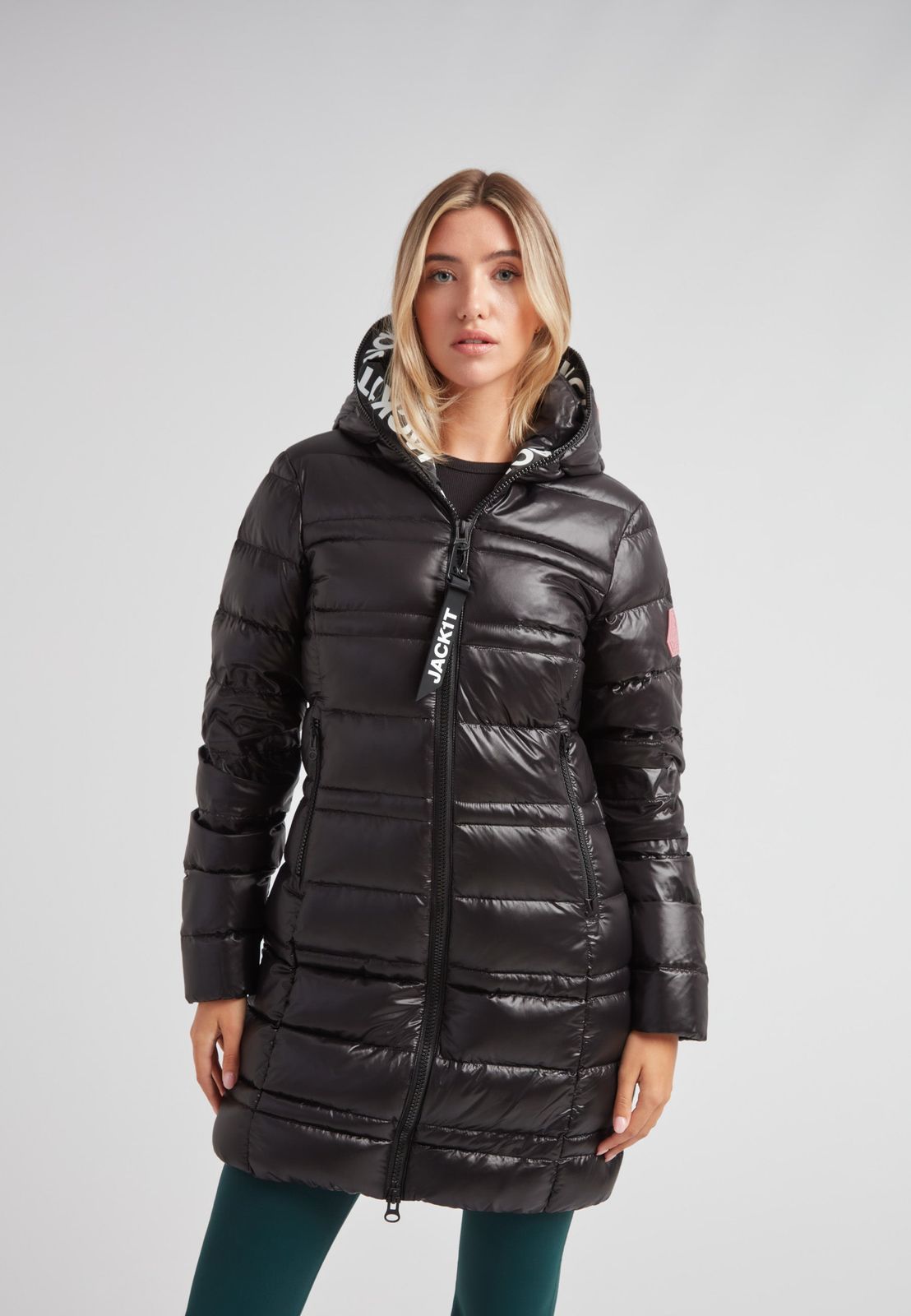 R4D Tramline Down Coat Lux Black