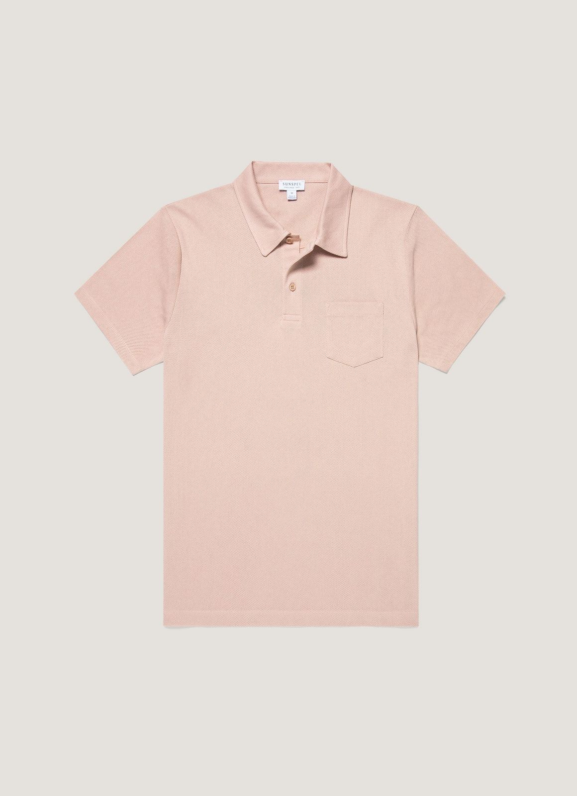 Men's Riviera Polo Shirt in Pale Pink