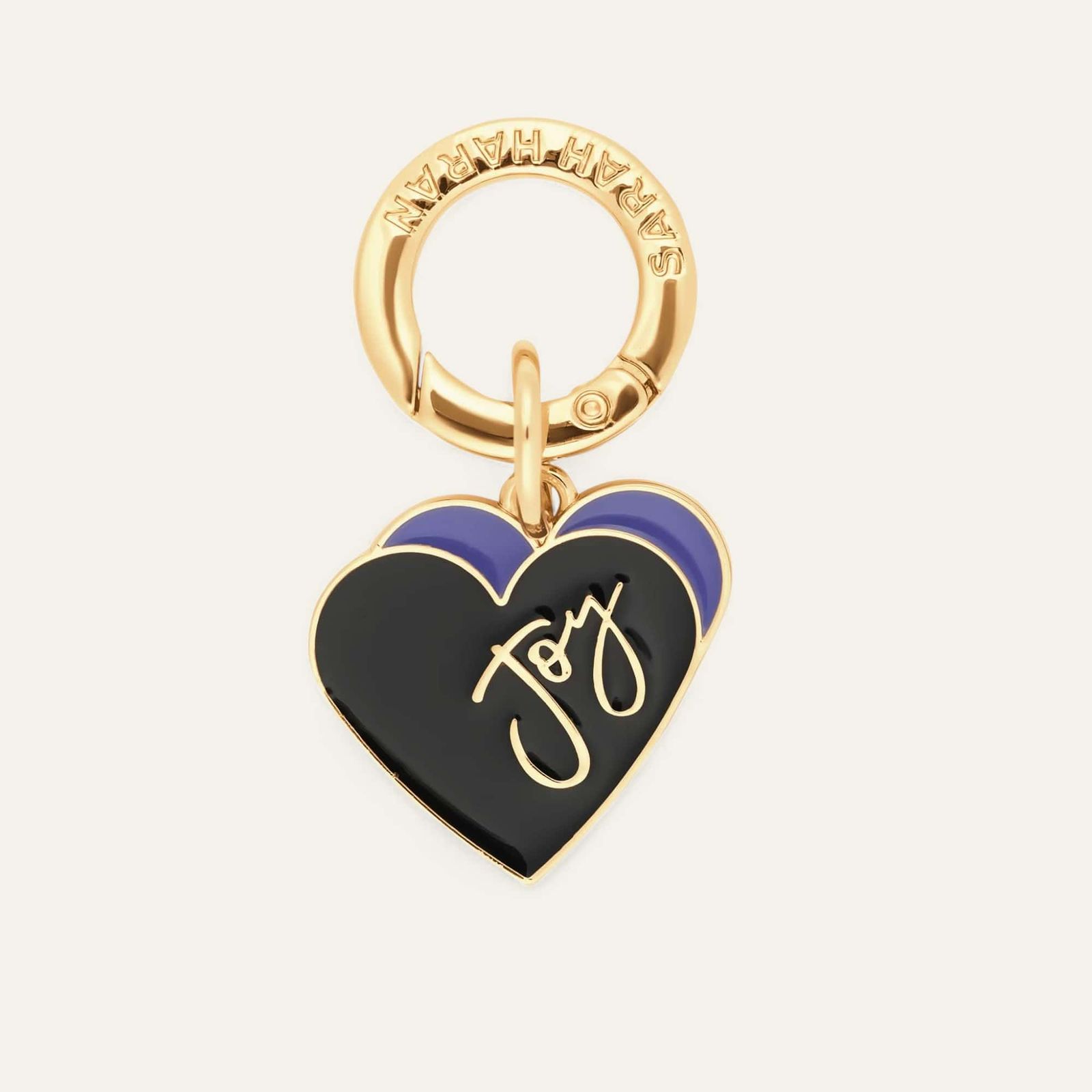 Tassel Topping Charm | Purple Heart with Gold hardware
