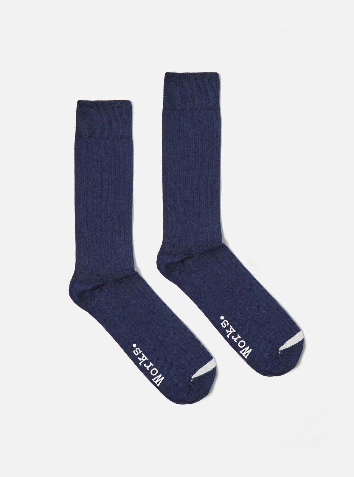 Navy Rib Knit Modal Sock